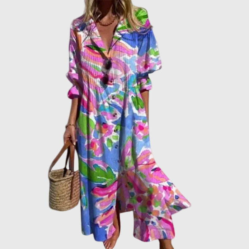 Liora | Button Maxi Dress