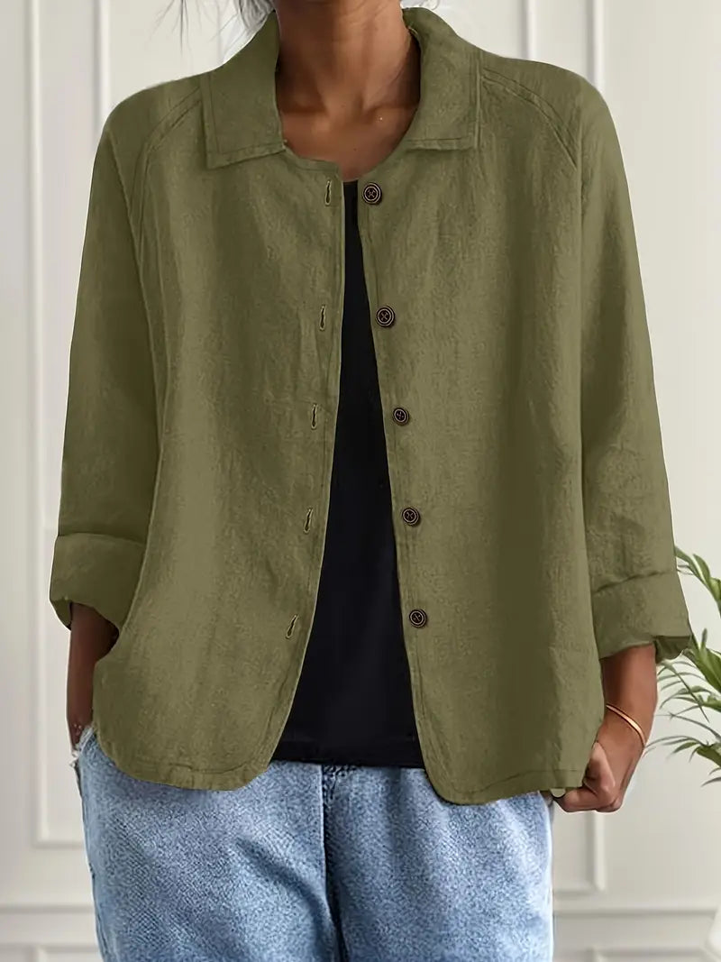 Maren | Button Front Jacket Top