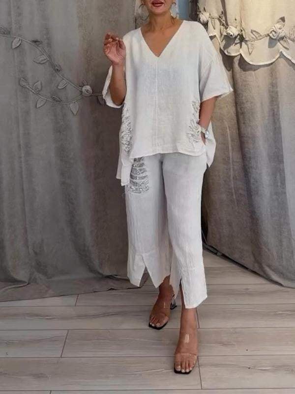 Elise | Embroidered Lounge Set