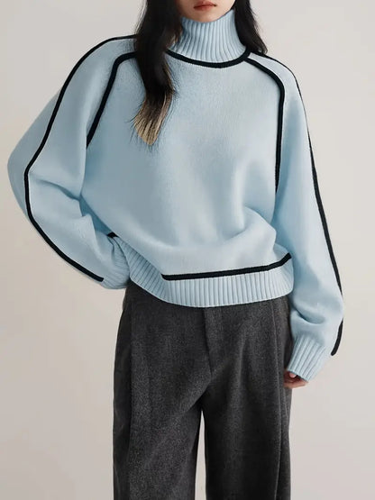 Michelle | Luxe Trim Turtleneck Sweater