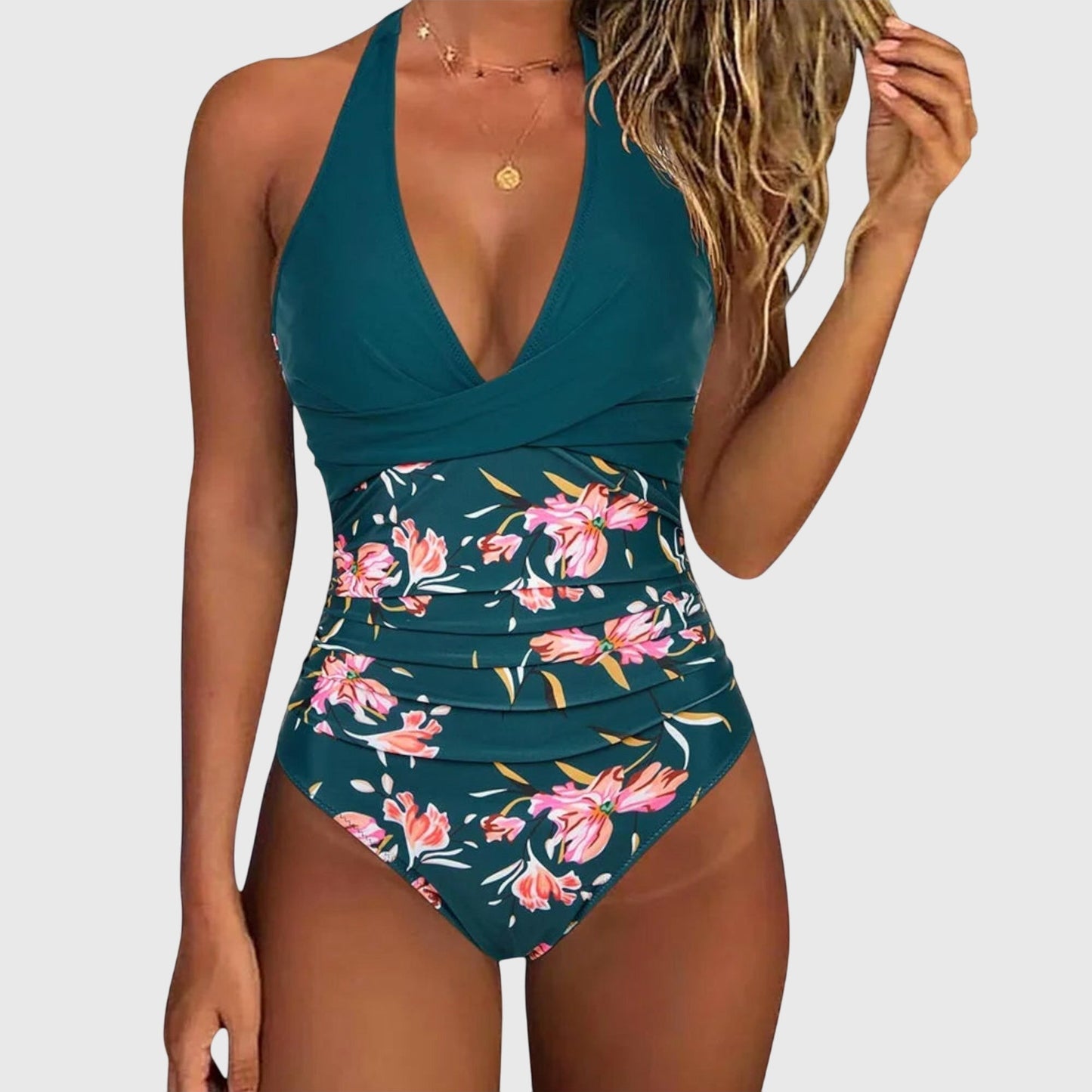 Florence V-Neck Women's Swimwear for Poolside Elegance