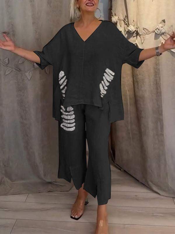 Elise | Embroidered Lounge Set