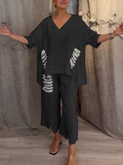 Elise | Embroidered Lounge Set