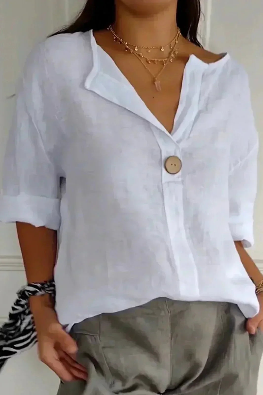Celia | Minimal Button Blouse