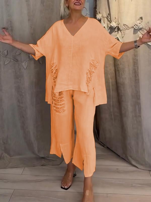 Elise | Embroidered Lounge Set