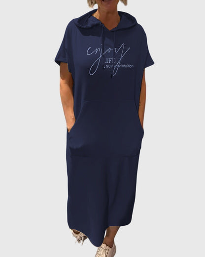 Chic Cotton Hoodie Dress for Everyday Wear
