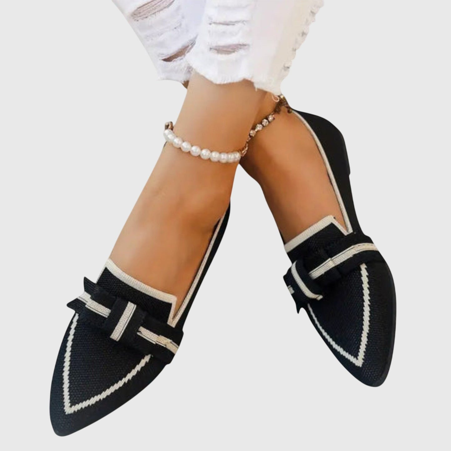 Lillian | Knit Bow Flats