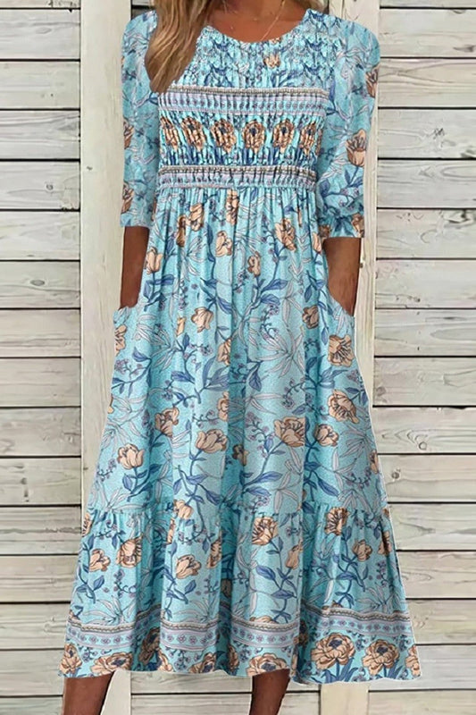 Willow | Floral Smocked Midi Dress