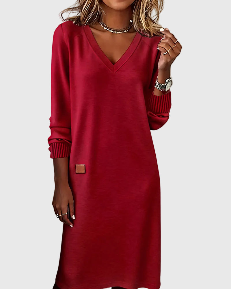 Alicia | Elegant V-Neck Dress