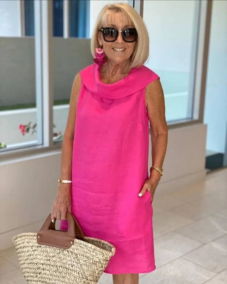 Perla – Vestido Sin Mangas con Escote Redondeado