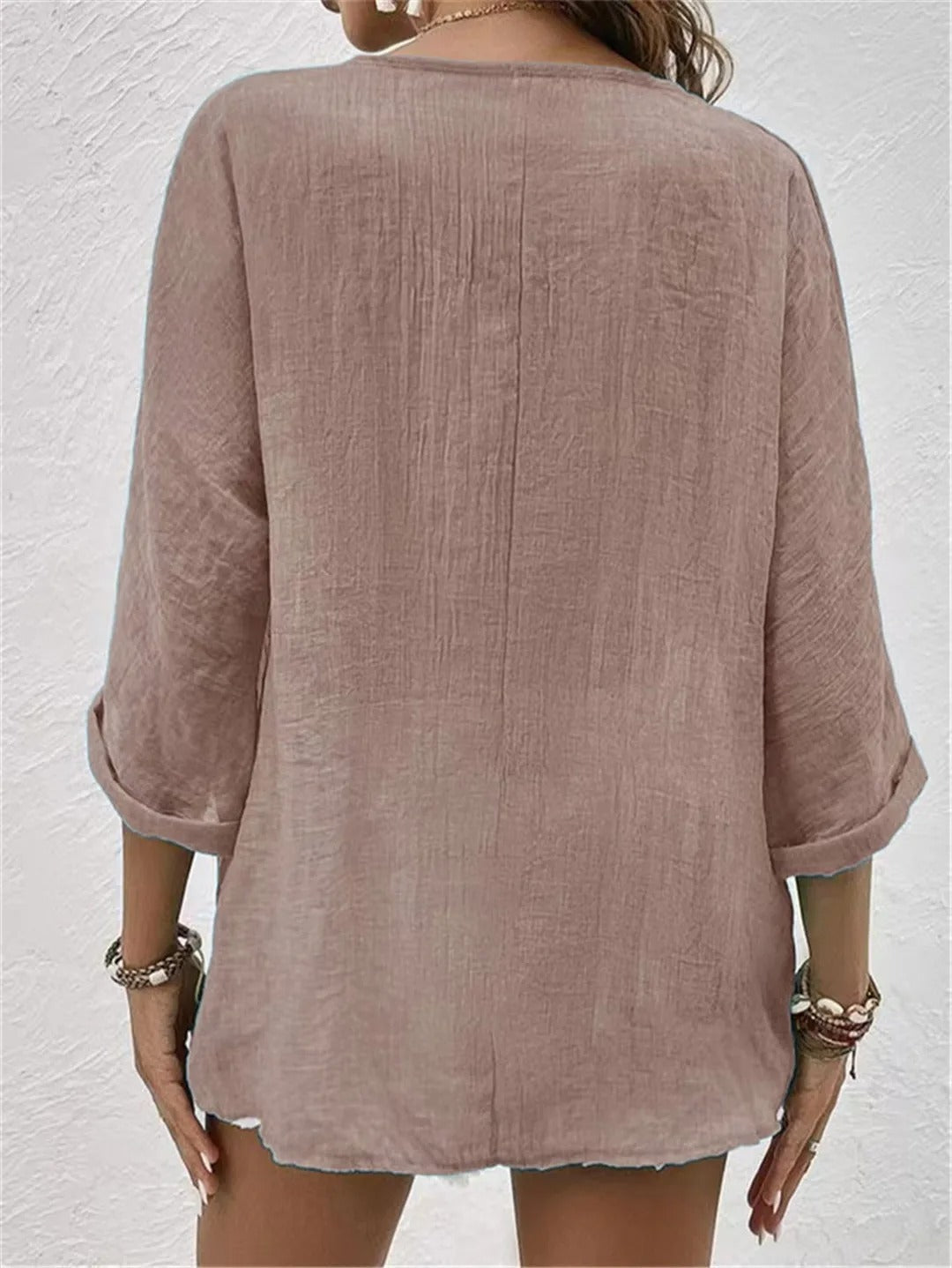 Luna | Button V-Neck Top