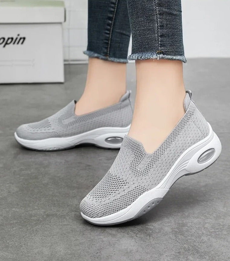 Gitte - Zapatillas Slip-On Tejidas Ortopédicas Transpirables