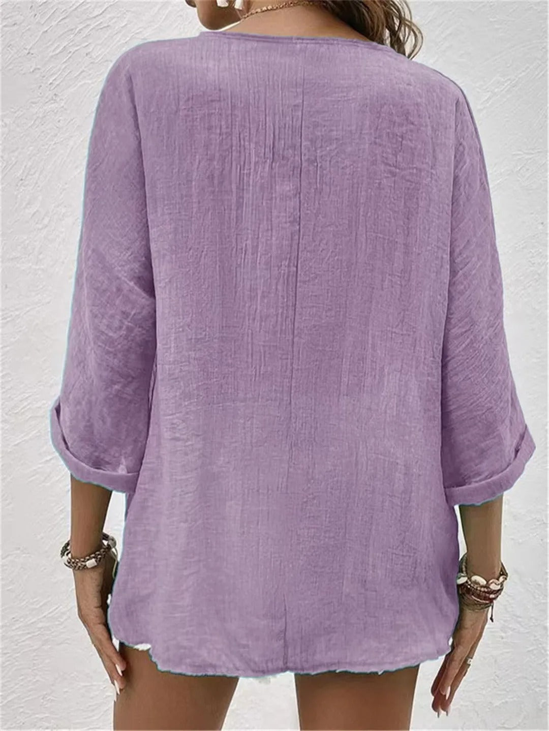 Luna | Button V-Neck Top