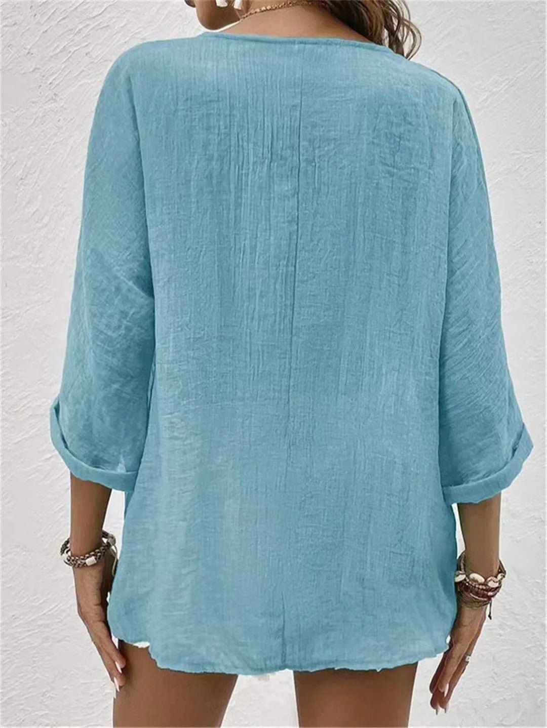 Luna | Button V-Neck Top