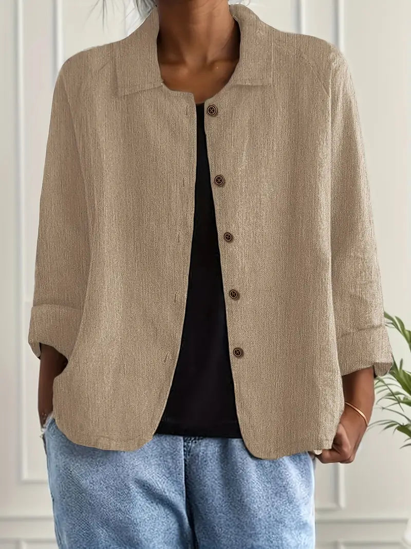 Maren | Button Front Jacket Top