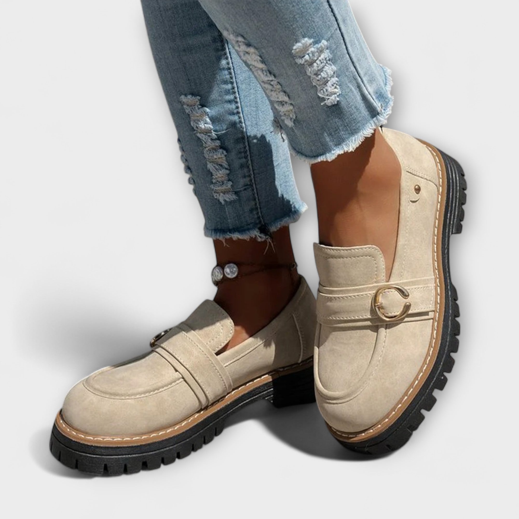 Lora | Mocasines Casual con Punta Redonda