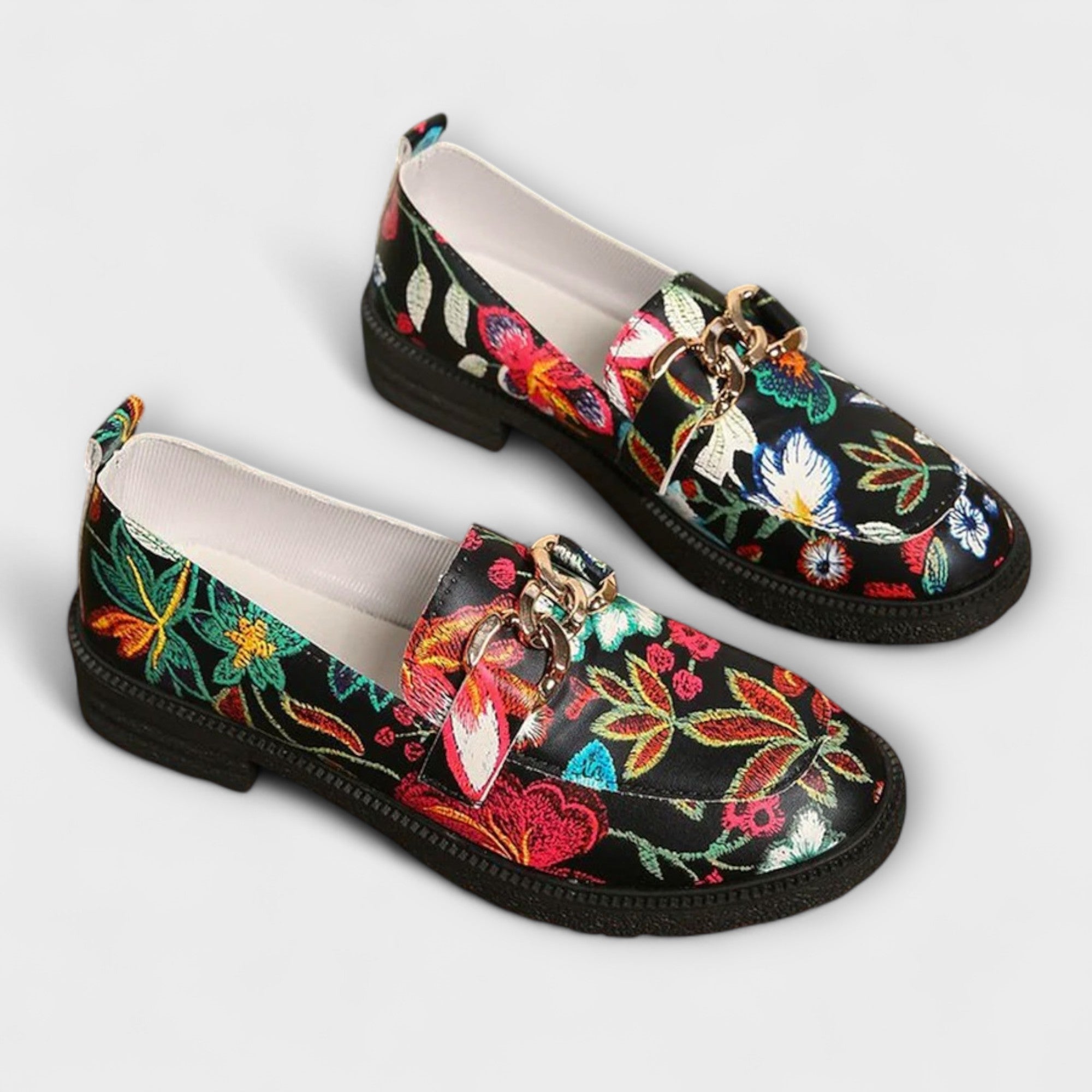 Orla | Mocasines Multicolor con Patrón de Flores