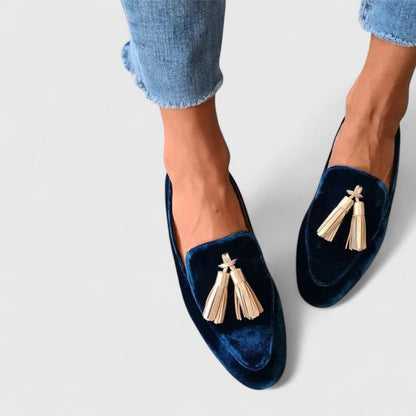 Scarlett | Tassel Velvet Flats