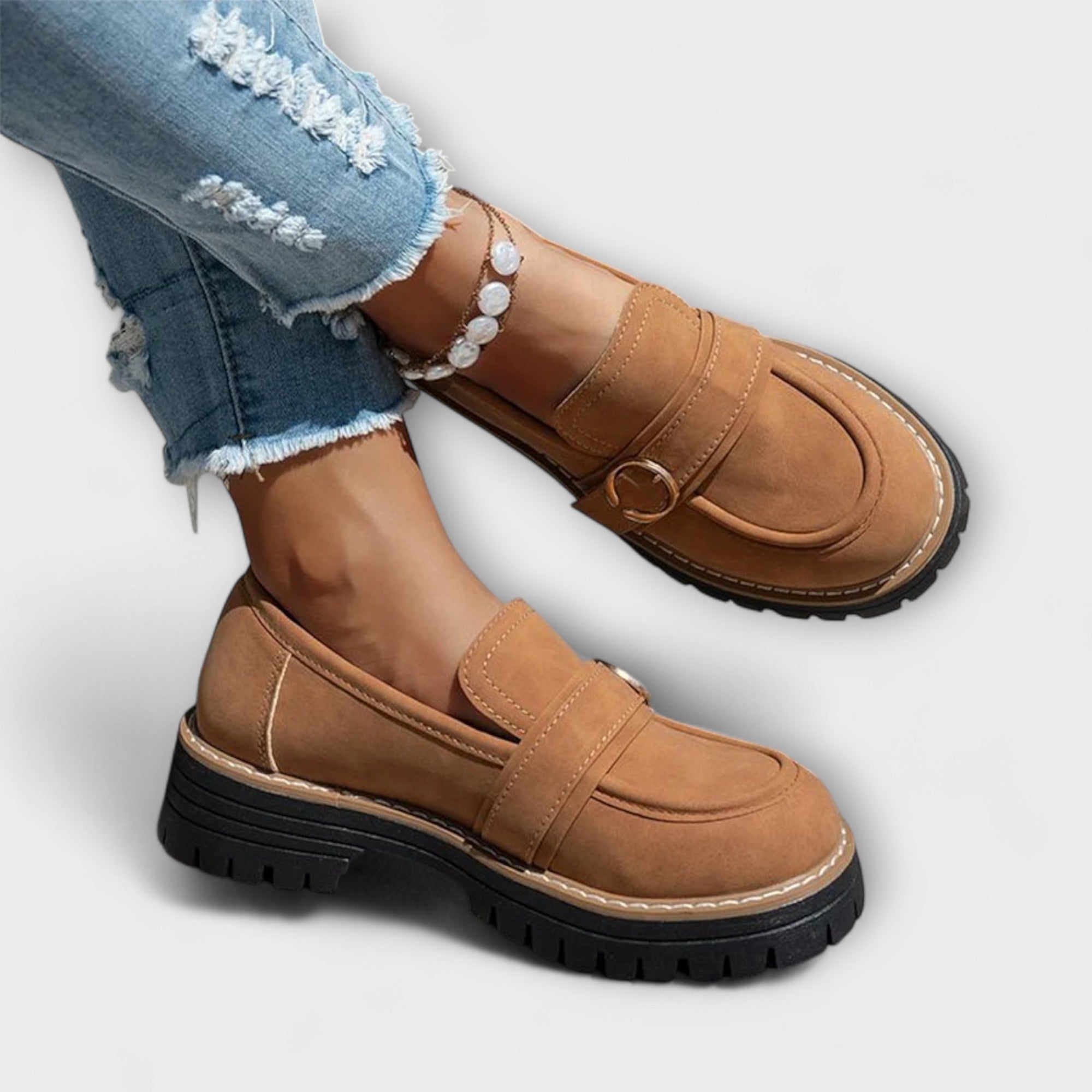 Lora | Mocasines Casual con Punta Redonda
