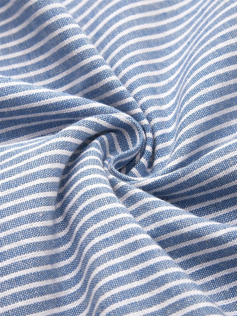 Harper | Striped Button Midi Dress