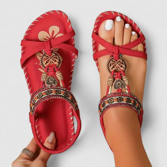 Michelle | Womens Strappy Flat Open Toe Sandals