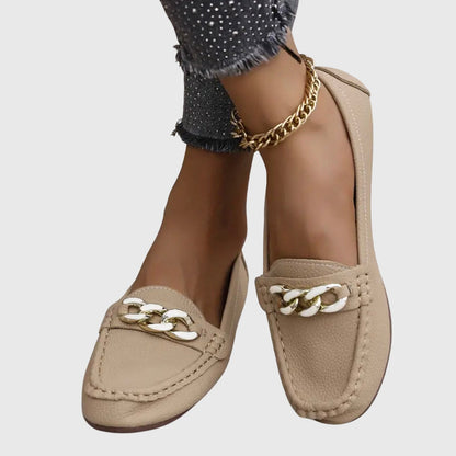 Kris | Chain Detail Slip-On Loafers