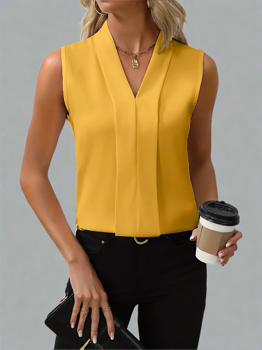 Elise | Sleeveless V-Neck Blouse