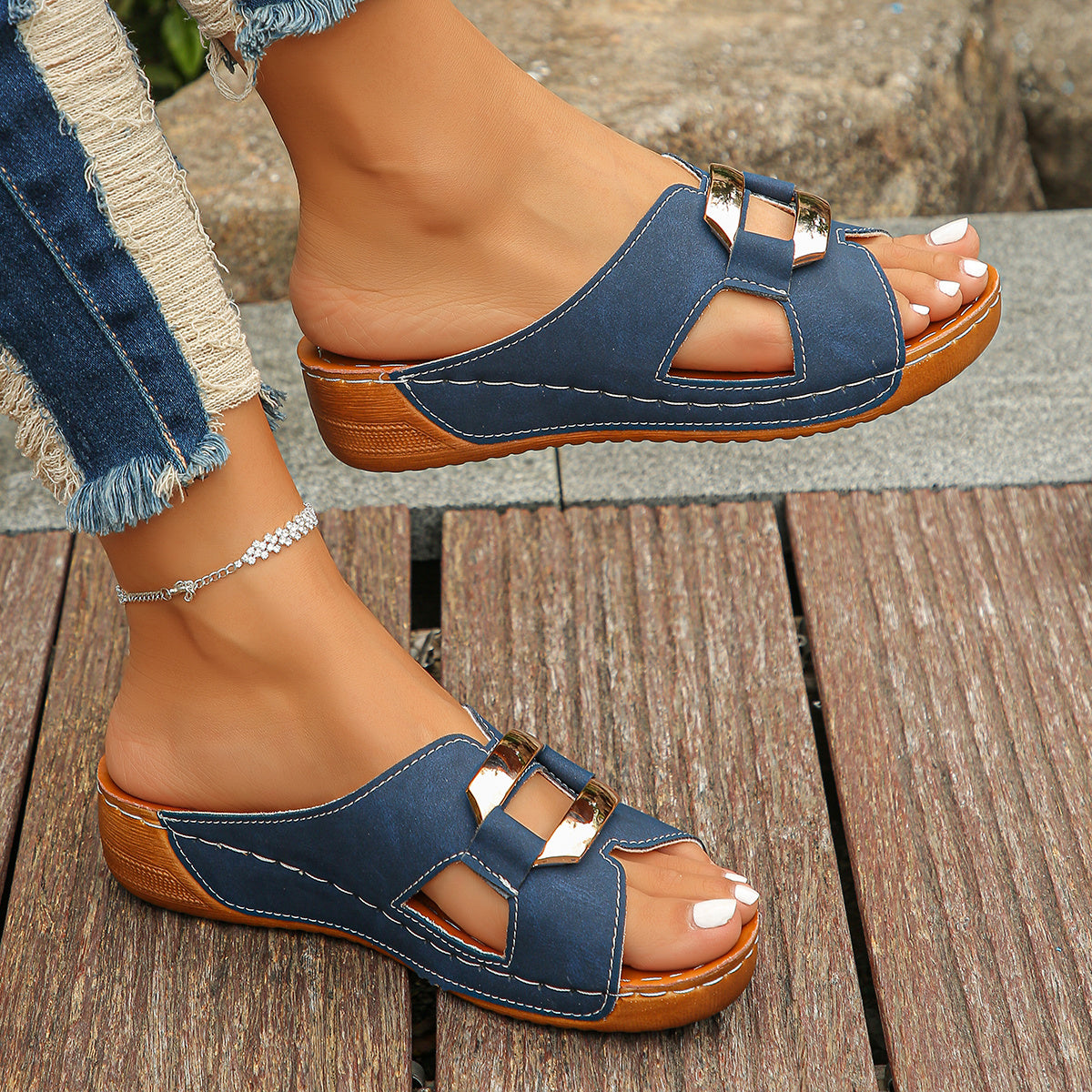 Sandalias Capri Spänne Slide