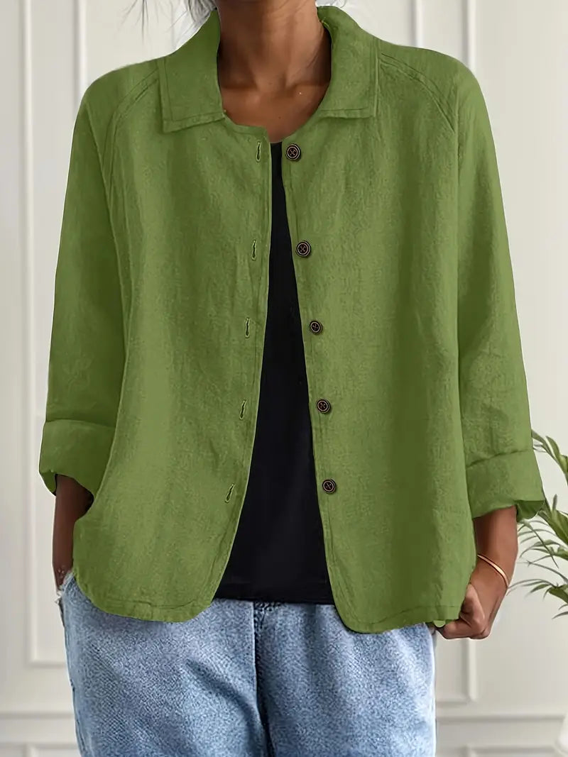 Maren | Button Front Jacket Top