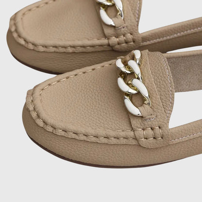 Kris | Chain Detail Slip-On Loafers