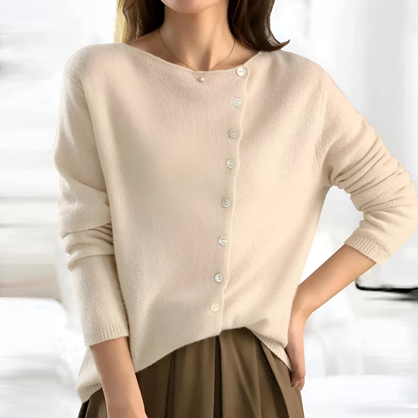 Mika | Soft Button Knit Sweater