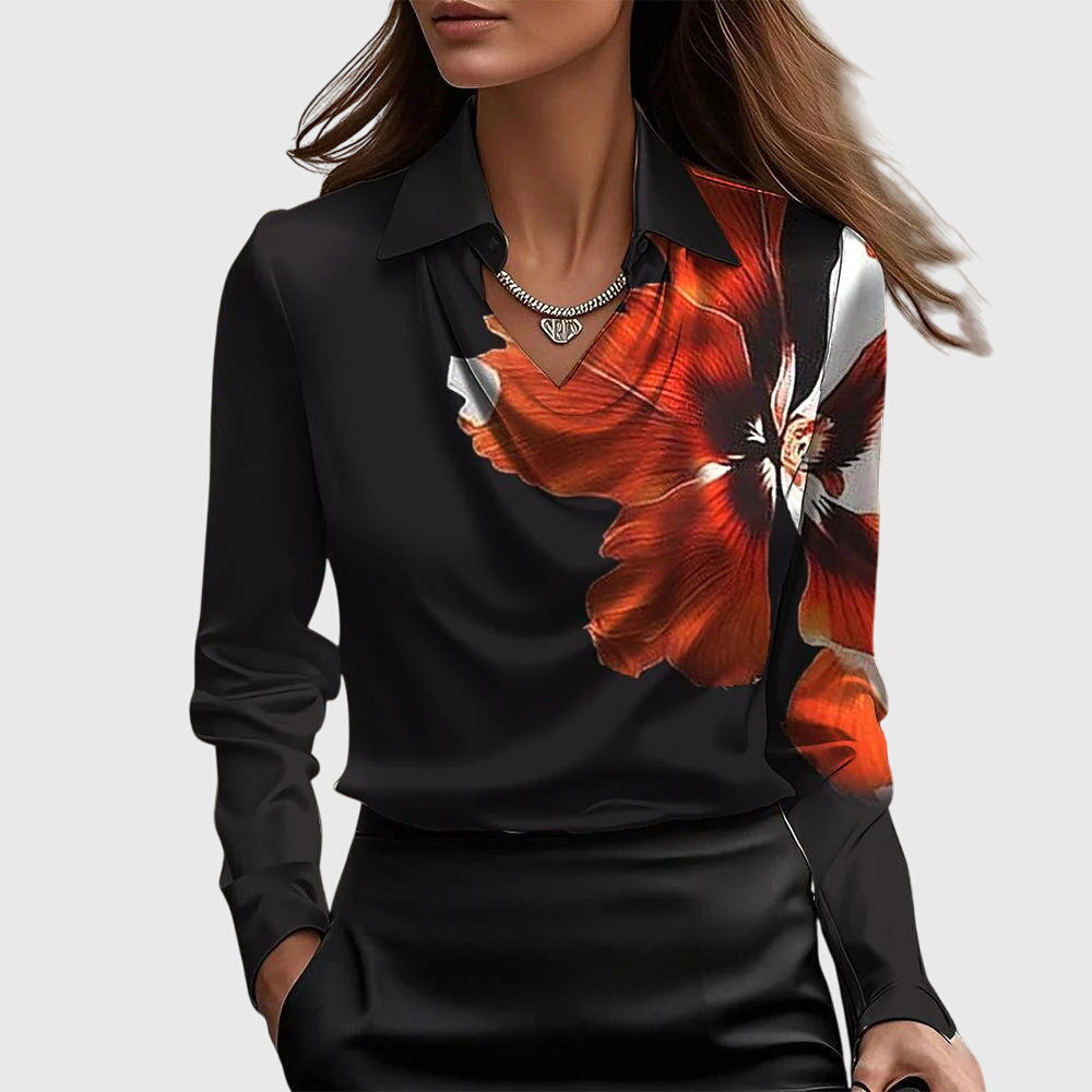 Vivienne | Drape Neck Top
