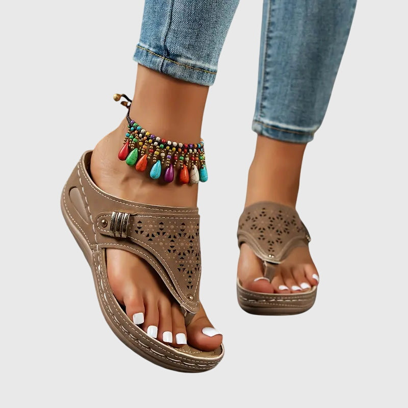 Margaret | Womens Slip On Flat Sandals