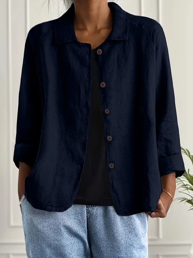 Maren | Button Front Jacket Top