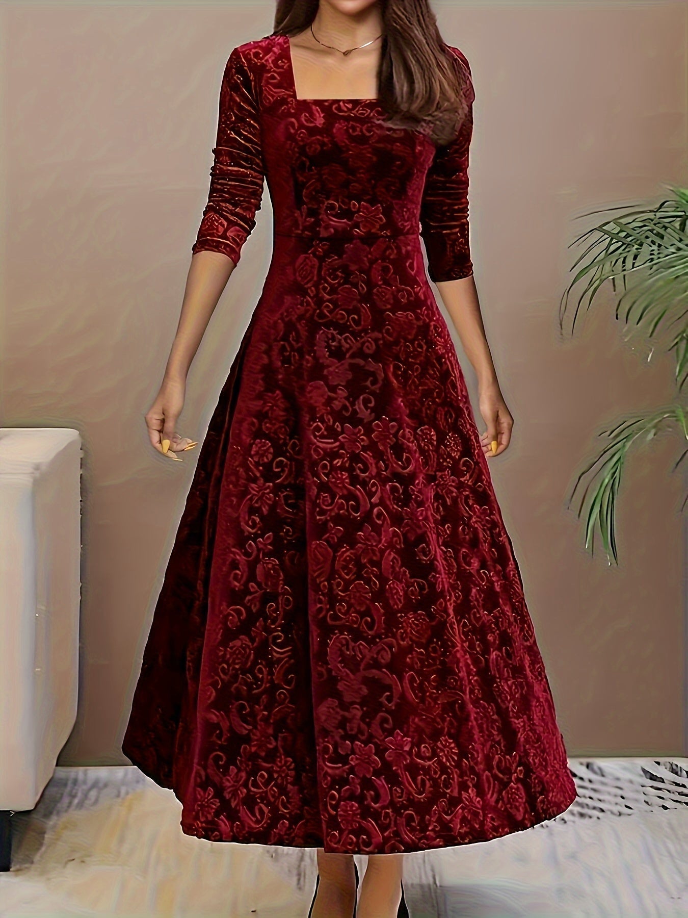 Eleanor | Women Winter Long Sleeve Maxi Dress