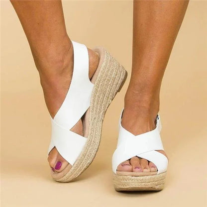 Ashley | Women’s Summer Cross Strap Platform Sandals