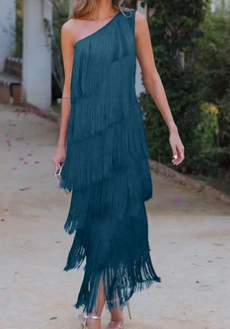 Wedding Guest One-Shoulder Dress