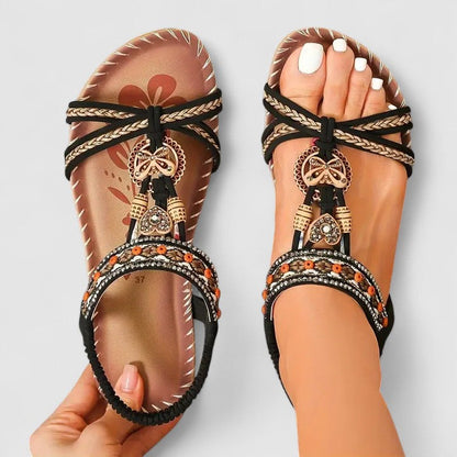 Michelle | Womens Strappy Flat Open Toe Sandals