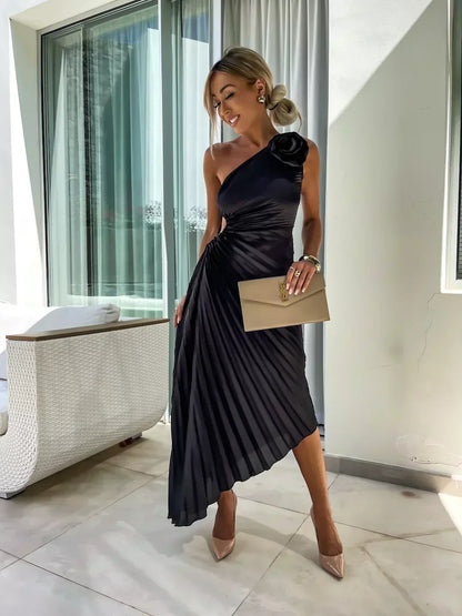 Alexis | Women Summer One Shoulder Midi Dress