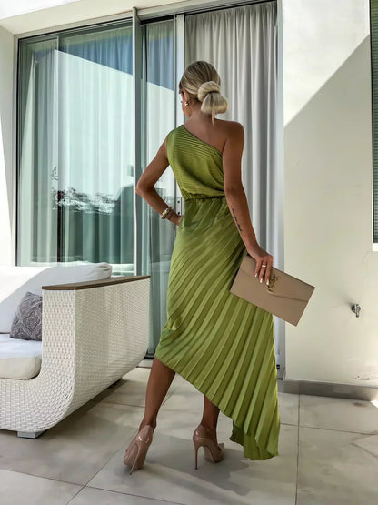 Alexis | Women Summer One Shoulder Midi Dress