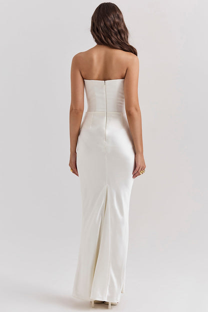 Chloe | Women Wedding Guest Strapless Maxi Dress