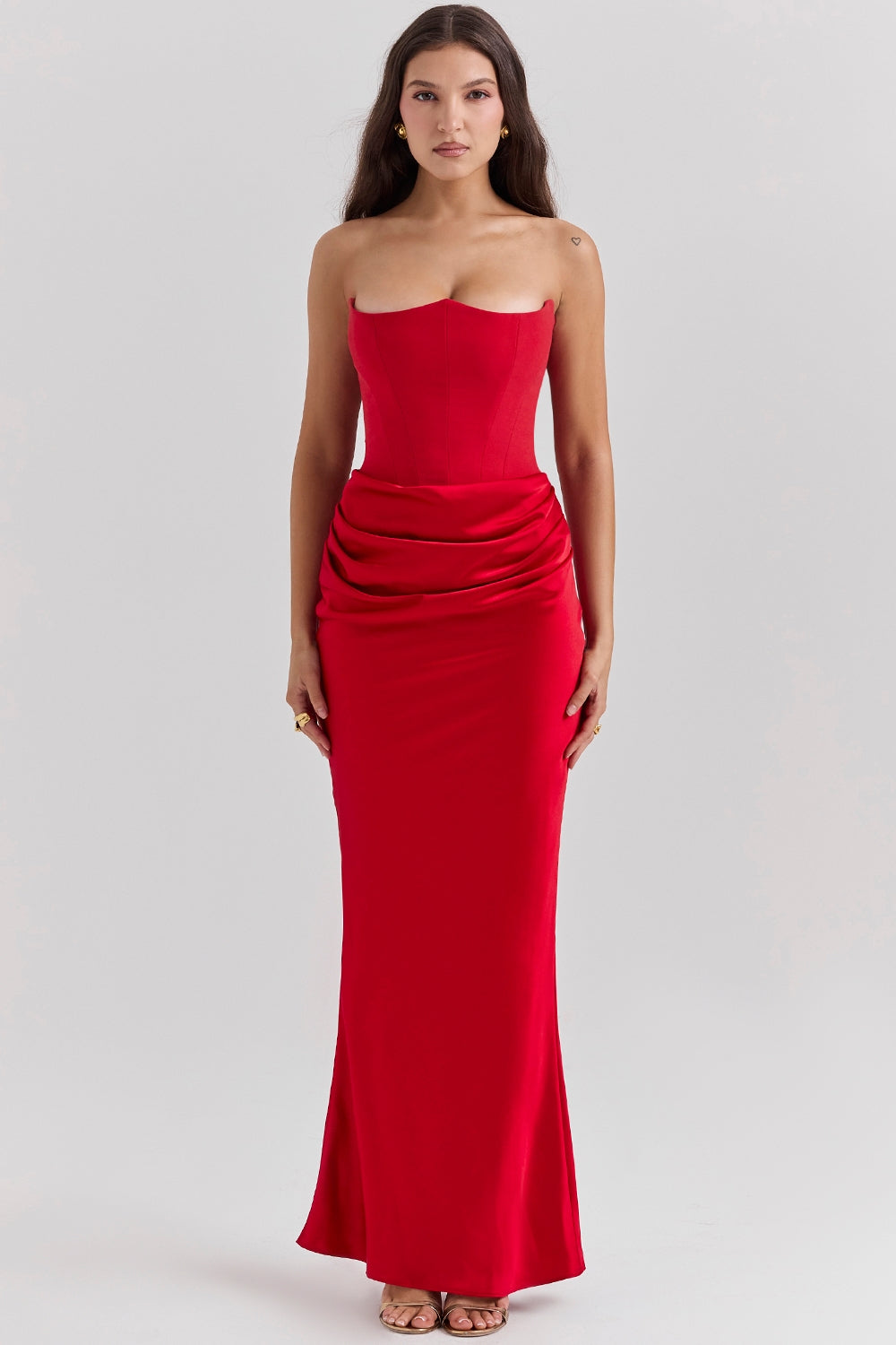 Chloe | Women Wedding Guest Strapless Maxi Dress