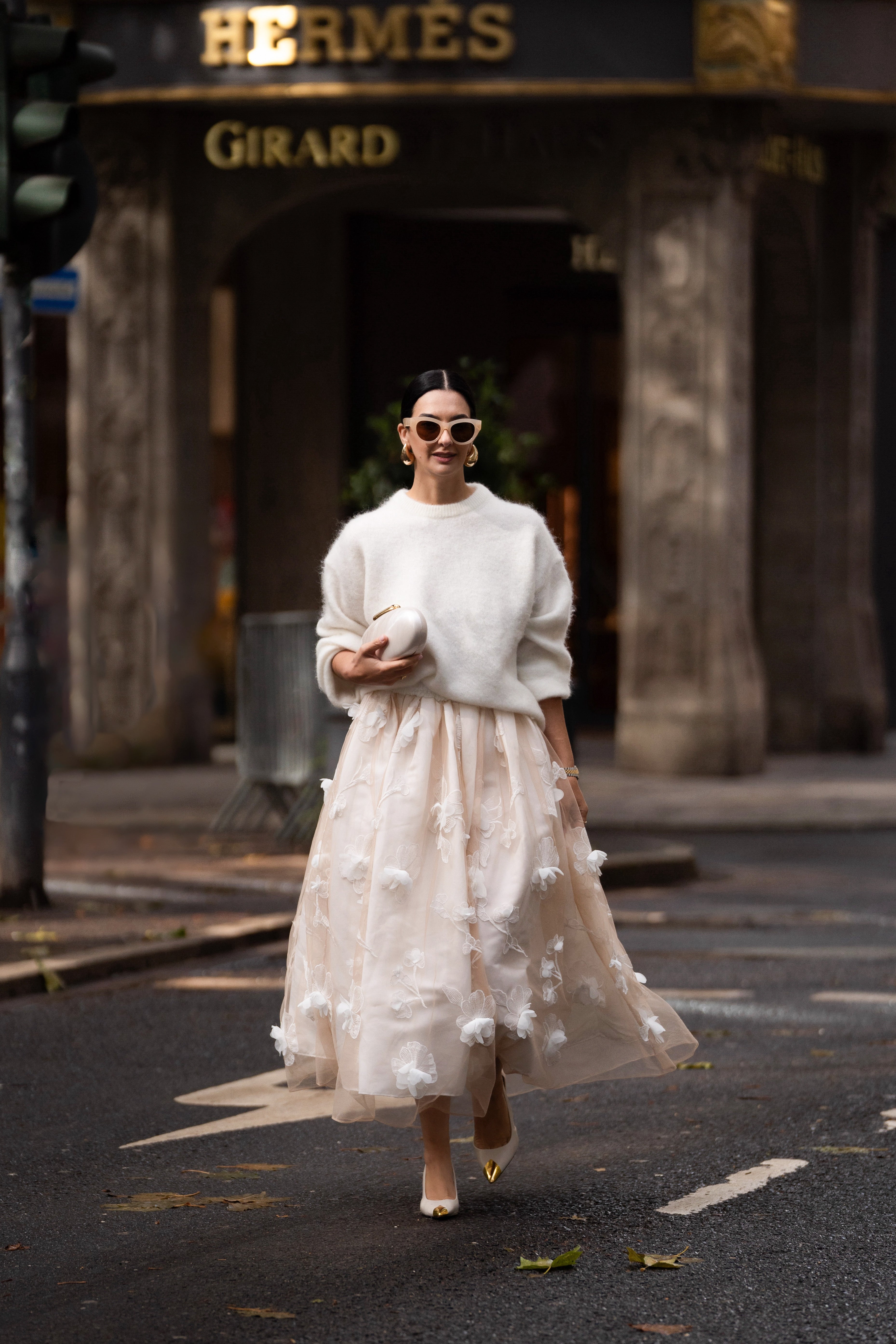 Teresa® | Falda Midi Blanca