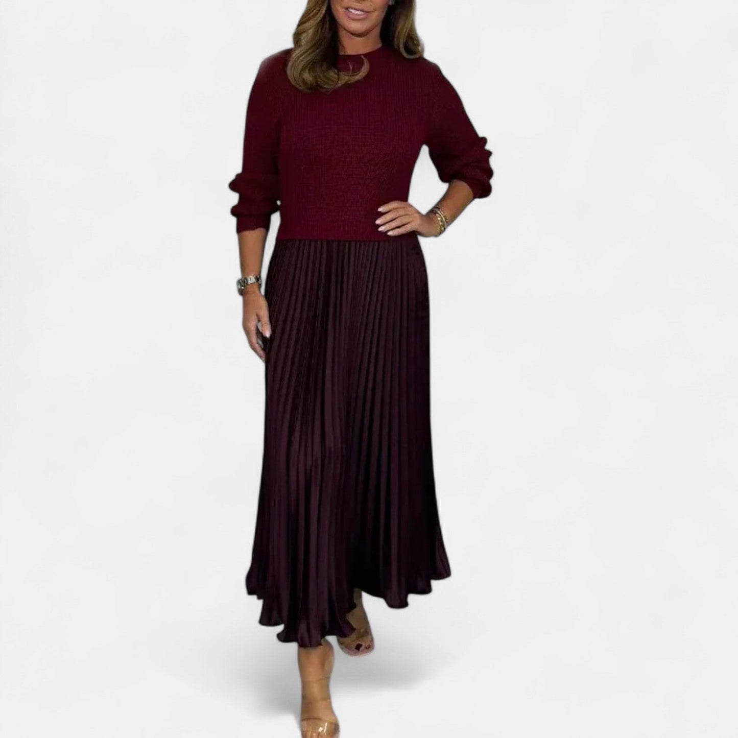 Loren | Sweater and Pleated Skirt Set