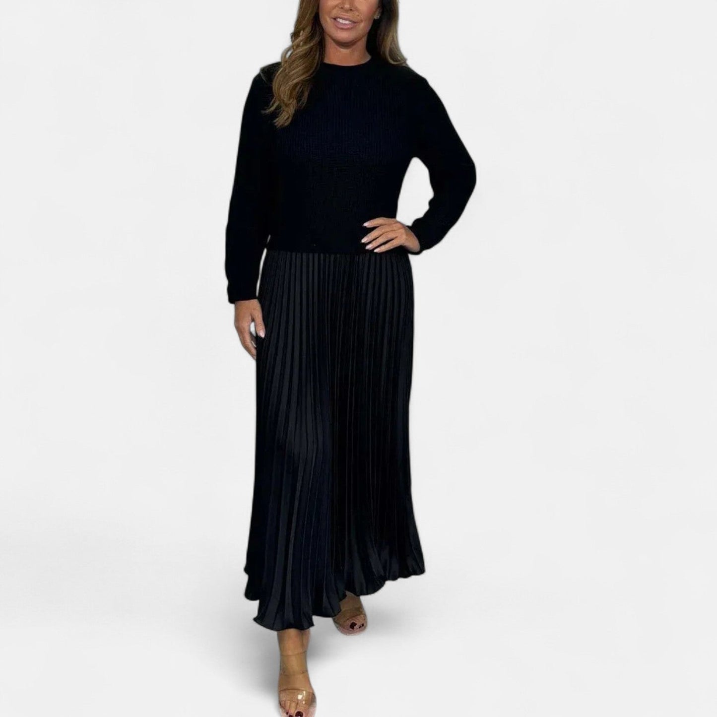 Loren | Sweater and Pleated Skirt Set