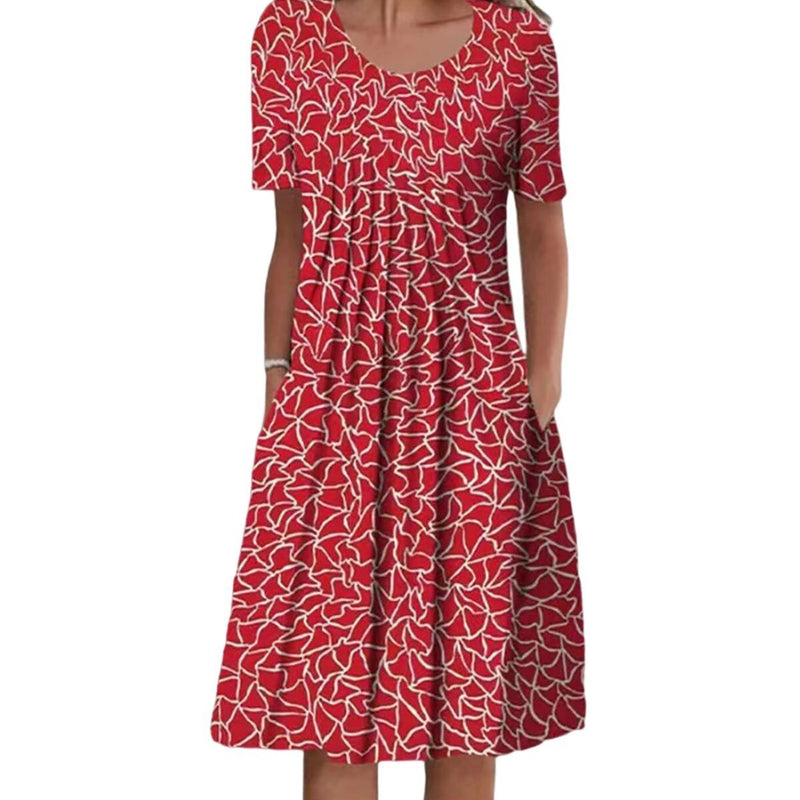 Amelia | Women’s Floral Short Sleeve Midi Dress