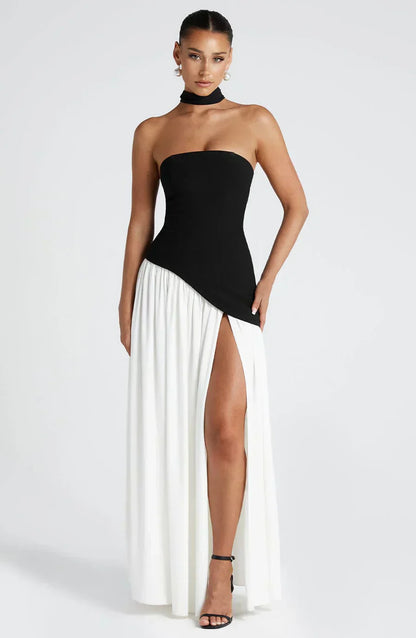 Clara | Women Wedding Guest Asymmetric Maxi Dress