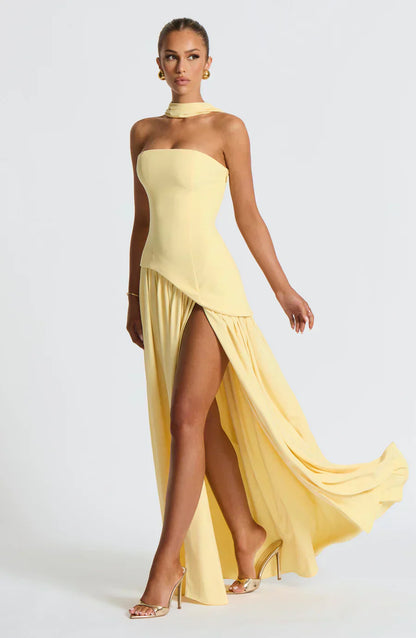 Clara | Women Wedding Guest Asymmetric Maxi Dress