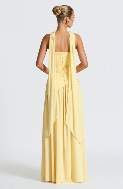 Clara | Women Wedding Guest Asymmetric Maxi Dress