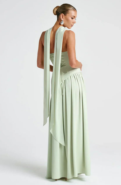 Clara | Women Wedding Guest Asymmetric Maxi Dress